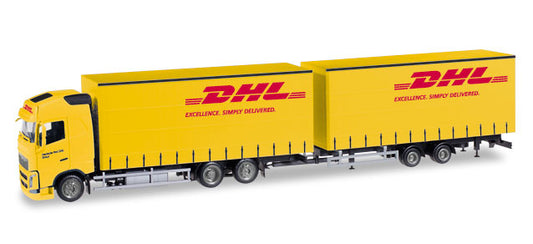 HERPA HO 1:87 - Volvo FH Gl. XL bulk volume trailer "DHL" item 307888