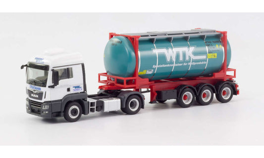 HERPA 1:87 - MAN TGS LX EURO 6C swap container semitrailer - item 311021