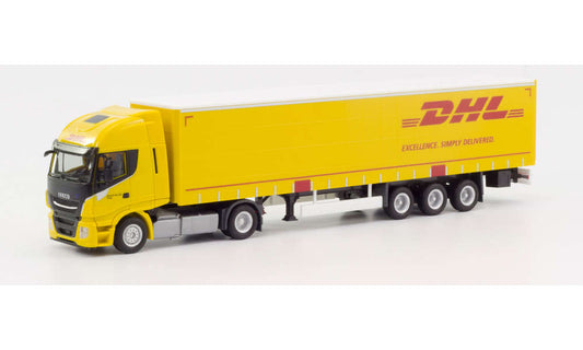 HERPA 1:87 - IVECO Stralis XP curtain canvas semitrailer "DHL" - item 311151