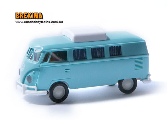 BREKINA 1:87 VW T1b Camper van, light blue - item 31604