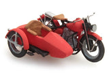 ARTITEC 1:87  US Liberator motorbike red with sidecar - item 387.29
