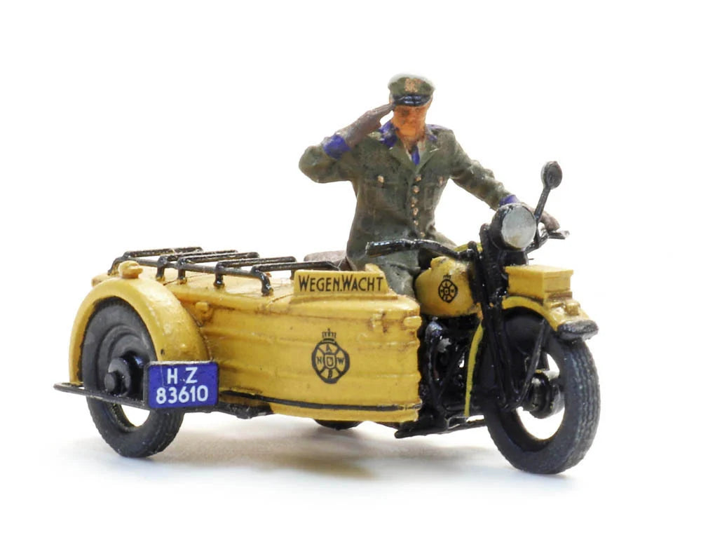 ARTITEC 1:87 ANWB roadside assistance motorcycle sidecar - item 387.485