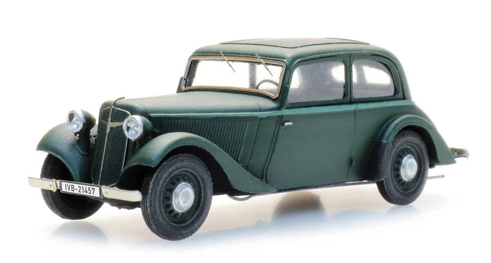 ARTITEC 1:87 Adler Trumpf Junior sedan car, green - item 387.544