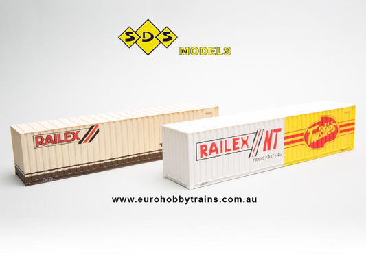 SDS MODELS 1:87 40 Foot Jumbo Containers RAILEX - Pack A