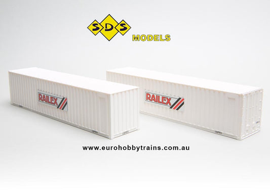 SDS MODELS 1:87 40 Foot Jumbo Containers RAILEX - Pack B