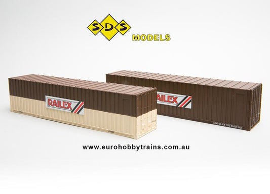 SDS MODELS 1:87 40 Foot Jumbo Containers RAILEX - Pack D