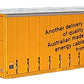 ON TRACK MODELS 1:87 -37 MM Cables Orange 40' Curtain sided Containers - item 40CS-37