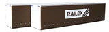 ON TRACK MODELS 1:87 Railex 40' Curtain sided Containers - item 40CS-40