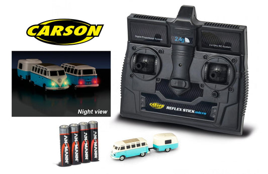 CARSON 1:87 Remote control VW T1 Samba Bus with a trailer 2.4G item 4122