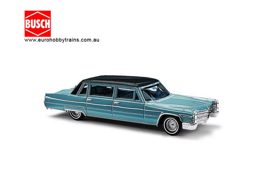 BUSCH 1:87 Cadillac '66 Limousine metallic blue item 42960