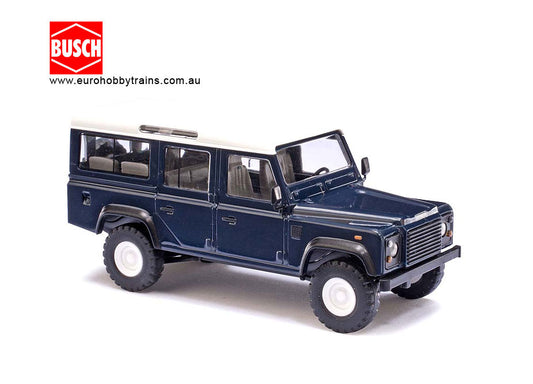 BUSCH 1:160 Land Rover Defender, blue/white top - item 8372