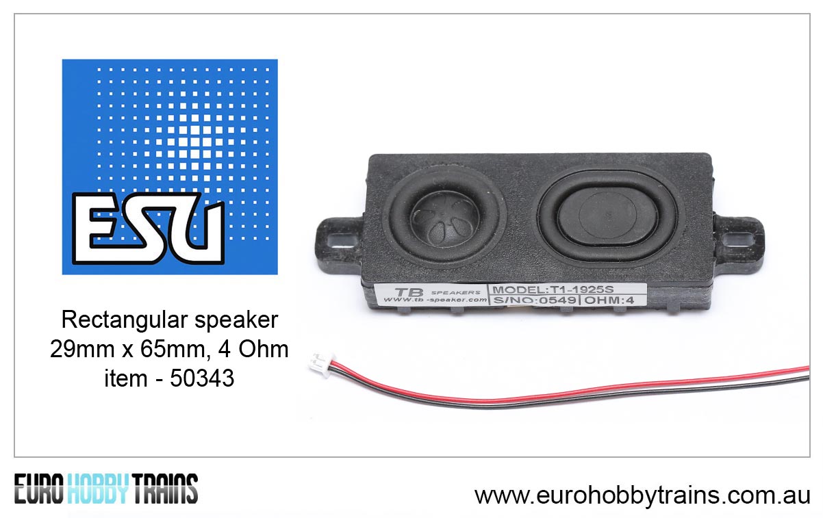 ESU Rectangular Loudspeaker 29mm x 65mm, 4 Ohm - item 50343