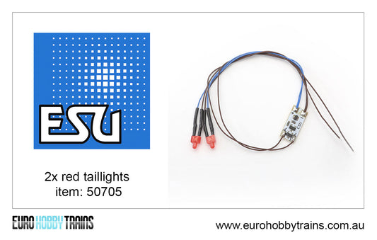 ESU - Two red LED taillights item 50705