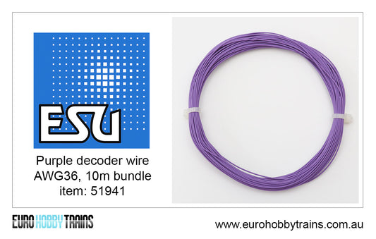 ESU PURPLE decoder wire - AWG36 - 10m item 51941