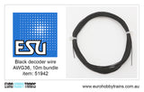 ESU - BLACK decoder wire - AWG36 - 10m item 51942