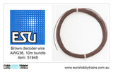 ESU BROWN decoder wire - AWG36 - 10m item 51948