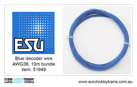 ESU BLUE decoder wire - AWG36 - 10m item 51949