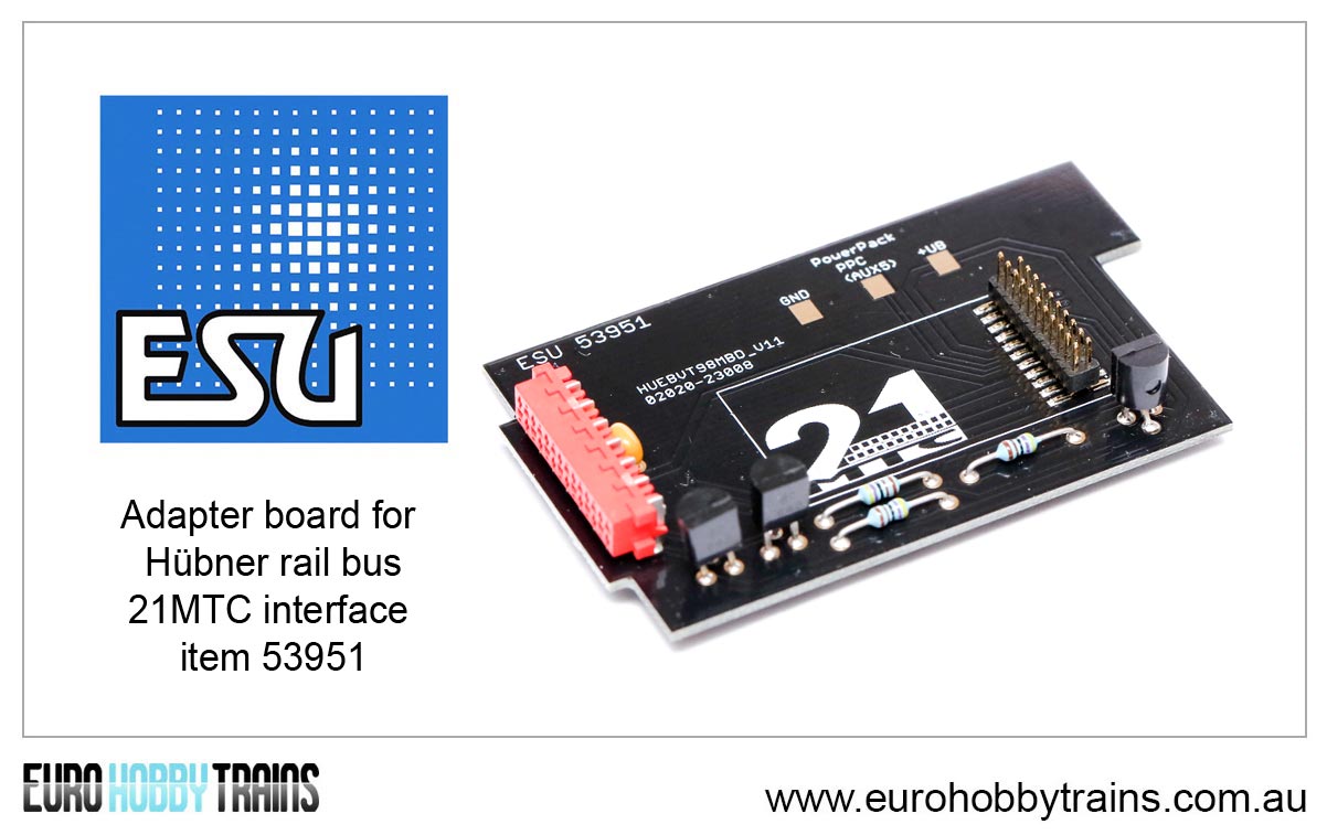 ESU Adapter board for Hubner railcar, 21MTC interface - item 53951