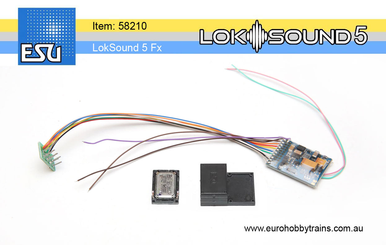 ESU LokSound 5 Fx DCC/MM/SX/M4 blank Function sound decoder 8-pin NEM 652 - item 58210