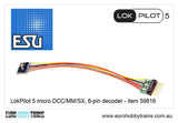 ESU LokPilot 5 micro DCC/MM/SX, 6-pin NEM651 decoder - item 59816
