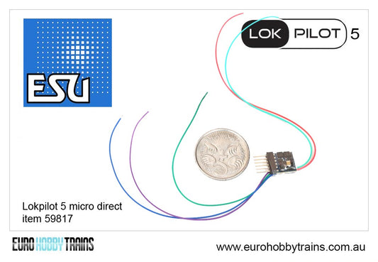 ESU LokPilot 5 Micro DIRECT 6-pin decoder - item 59817