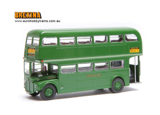 BREKINA 1:87 AEC Routemaster double decker bus, Green line, 1960 item 61101