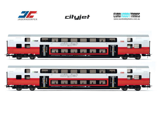 JAGERNDORFER 1:87 Two double-decker Dostro Cityjet coaches set - item 76820