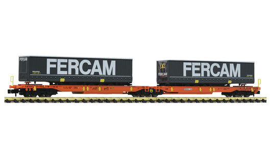 FLEISCHMANN 1:160 Articulated double pocket wagon T2000 FERCAM, Wascosa - item 825010