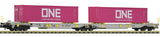 FLEISCHMANN 1:160 Articulated double pocket wagon type Sdggmrs/ T2000 - item 825027