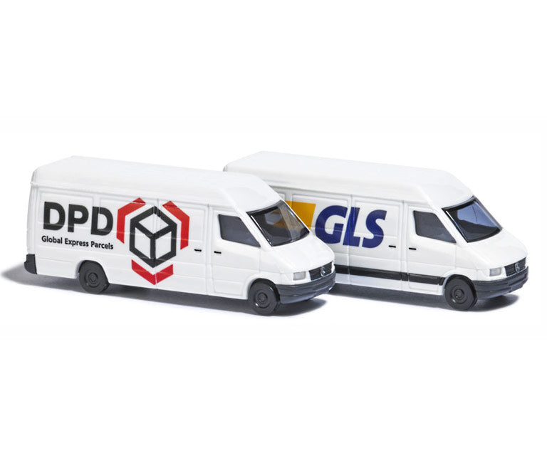 BUSCH 1:160 Scale 2x Parcel delivery vans "DPD" and "GLS" item 8308