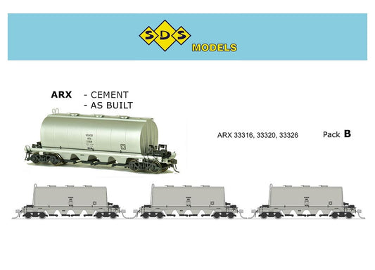 SDS MODELS 1:87 NSWGR ARX Cement wagons, as built - Pack B