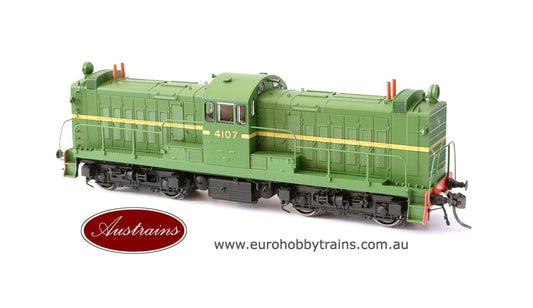 AUSTRAINS - NSWGR 41 Class locomotive GREEN 4107 - HO Scale