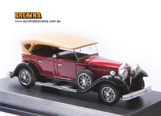 BoS (Best Of Show) 1:87 Packard 733 Straight 8 Sport Phaeton, red/beige top - item BOS87155