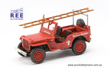 REE MODELES 1:87 JEEP C.C.F.L fire brigade Jeep with ladder - item CB-090