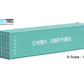1:160 CHINA SHIPPING 40 foot Freight shipping container