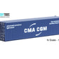 1:160 CMA-CGM 40 foot Freight shipping container