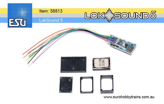 ESU LokSound 5 micro "blank decoder" with loose wires and loudspeaker - item 58813
