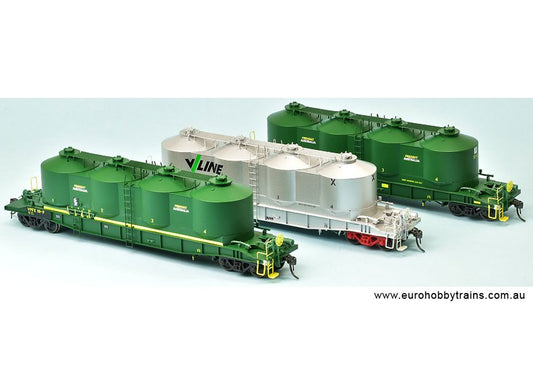 SDS MODELS 1:87 Victorian Railways bulk flour wagons - FreightAustralia Pack A