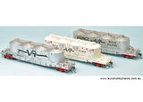 SDS MODELS 1:87 Victorian Railways bulk flour wagons VR 70s Pack C