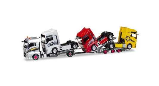 HERPA 1:87 MAN TGX XLX Euro 6c LKW-transport-trailer with 3x prime movers - item 308595