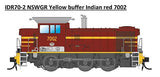 IDR MODELS - NSWGR 70 Class Yellow Buffer Indian Red 7002 - HO Scale