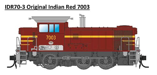 IDR MODELS - NSWGR 70 Class Original Indian Red 7003 - HO Scale