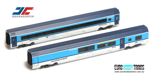 JAGERNDORFER 1:87 CZ Railjet ECONOMY+RESTAURANT coaches set - item 70216