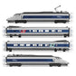JOUEF TGV Sud Est, SNCF 4 car set HO SCALE WITH SOUND Blue and grey - item HJ2356S