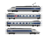 JOUEF TGV Sud Est, SNCF 4 car set HO SCALE WITH SOUND Blue and grey - item HJ2356S