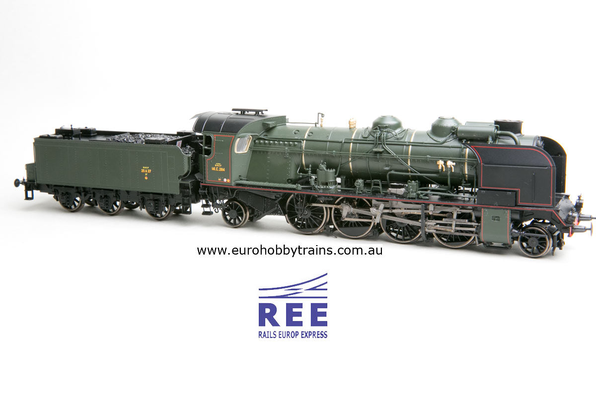 REE Modeles 1:87 Steam locomotive 5-141 E 284 SNCF VILLENEUVE Ep. III - item MB-130S DCC with smoke and sound