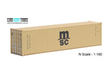 1:160 MSC 40 foot Freight shipping container
