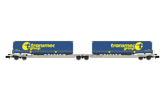 REE MODELES - N Scale Freight Wagon with 2 truck trailers TRANSMEC Ep.V-VI item NW-182
