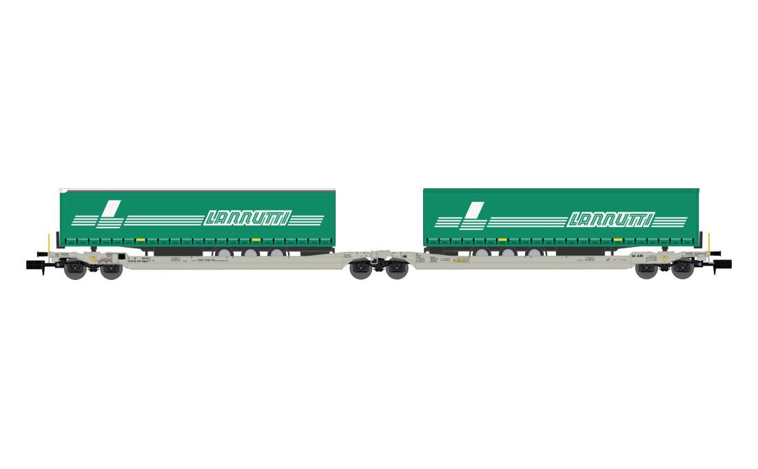REE MODELES - N Scale Freight Wagon with 2 truck trailers LANNUTTI Ep.V-VI item NW-183