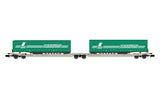 REE MODELES - N Scale Freight Wagon with 2 truck trailers LANNUTTI Ep.V-VI item NW-183
